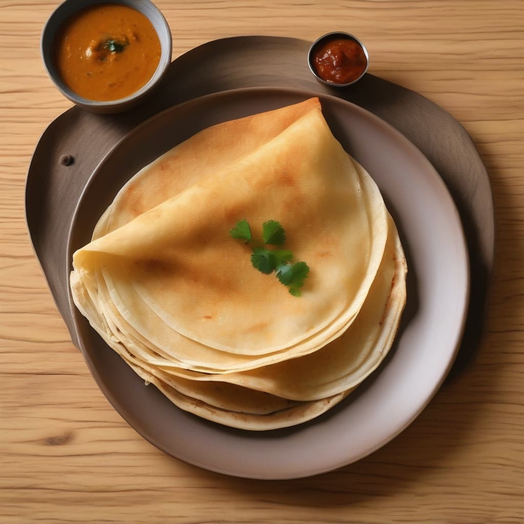 Plain Dosa(with samber and sauce)