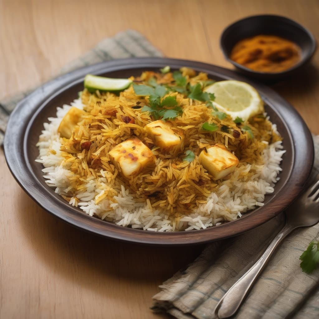 Paneer biryani
