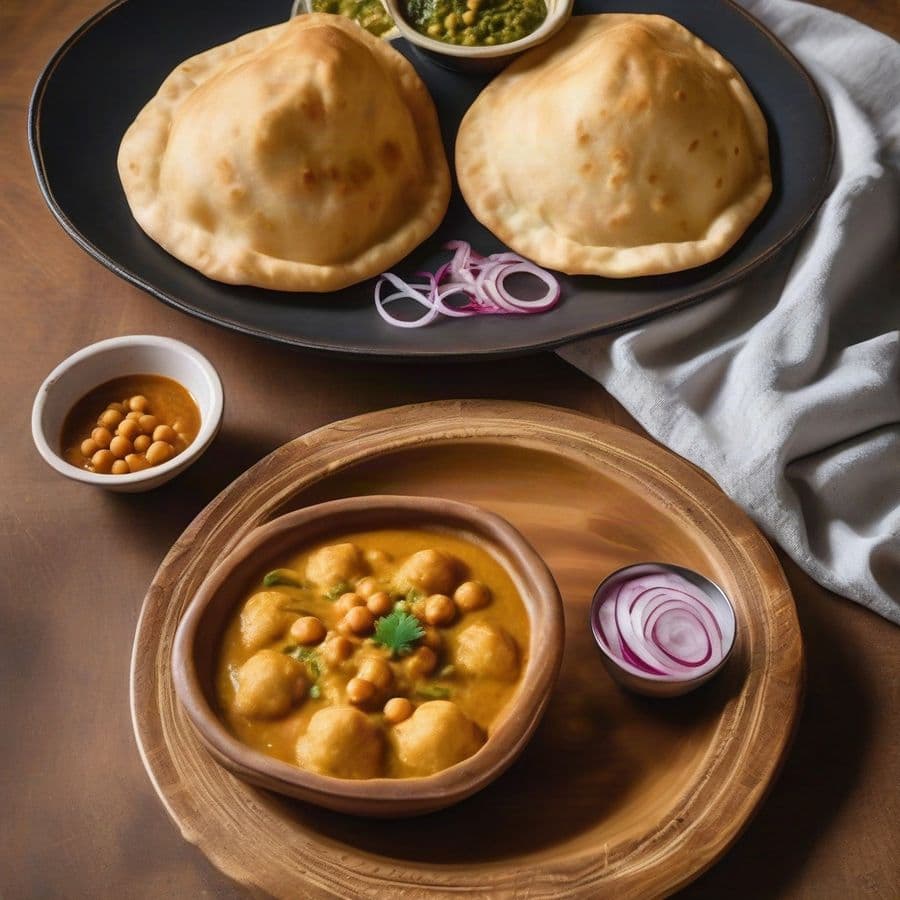 Special Cholay Bhatura Paneer Stuffed