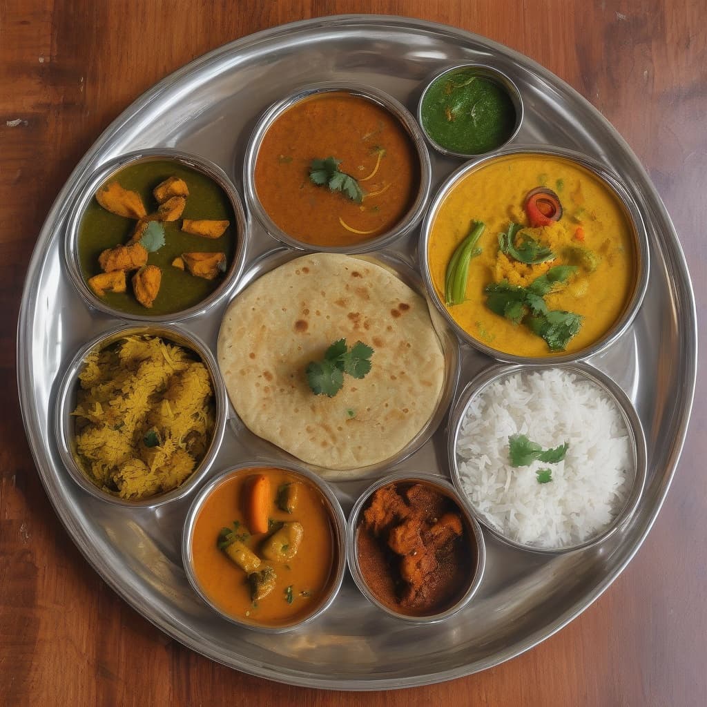 None veg thali